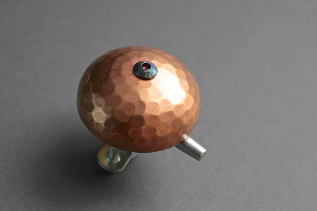 Hammered Brass Bell, Pink Gold – R3 Cycles