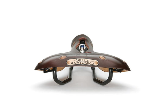 H1 Touring Saddle, Oxblood Leather, Copper Rivets