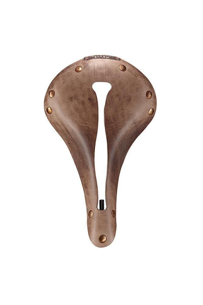 H1 Touring Saddle, Tool Leather, Copper Rivets