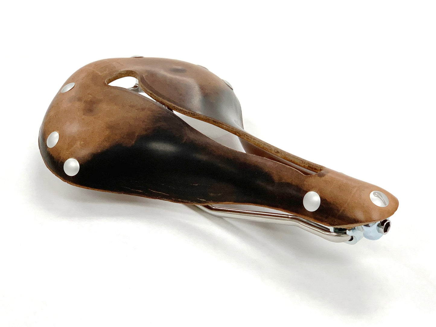 H2 Touring Saddle, Oxblood Leather, Silver Rivets