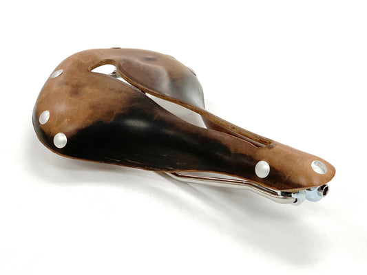 H2 Touring Saddle, Oxblood Leather, Silver Rivets