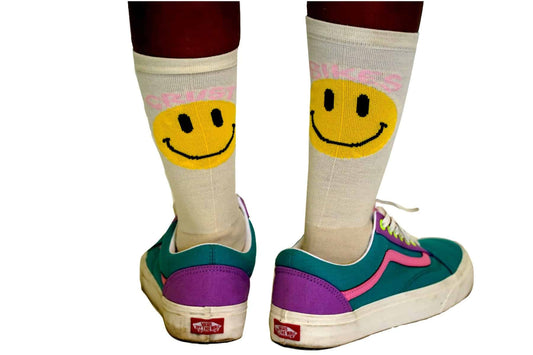 Smile Socks, White