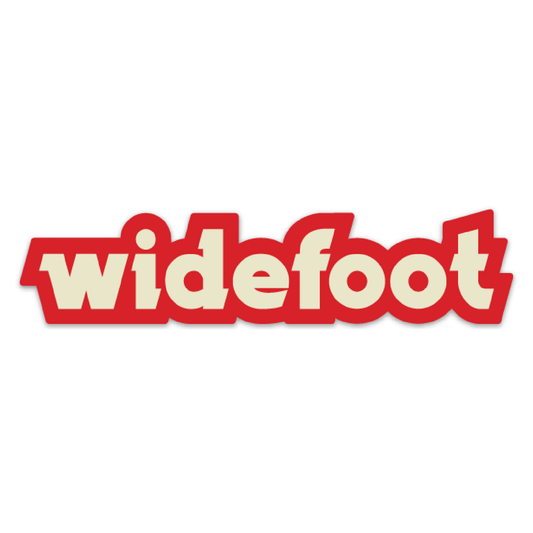 Widefoot Logotype Sticker, Red/Cream