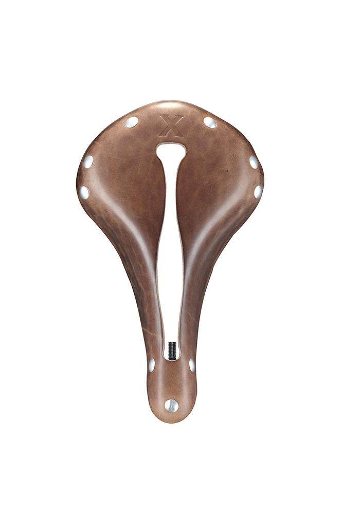 X2 Touring Saddle, Tool Leather, Silver Rivets