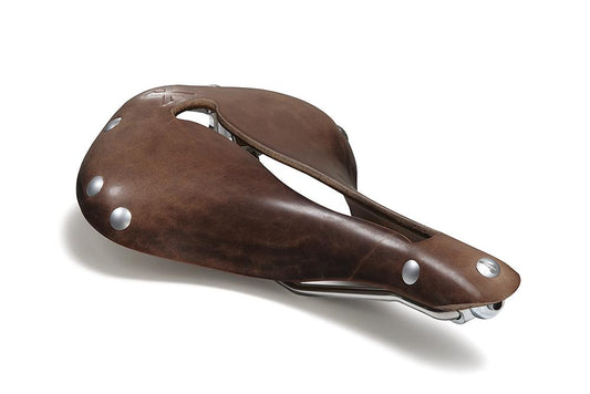 X2 Touring Saddle, Tool Leather, Silver Rivets