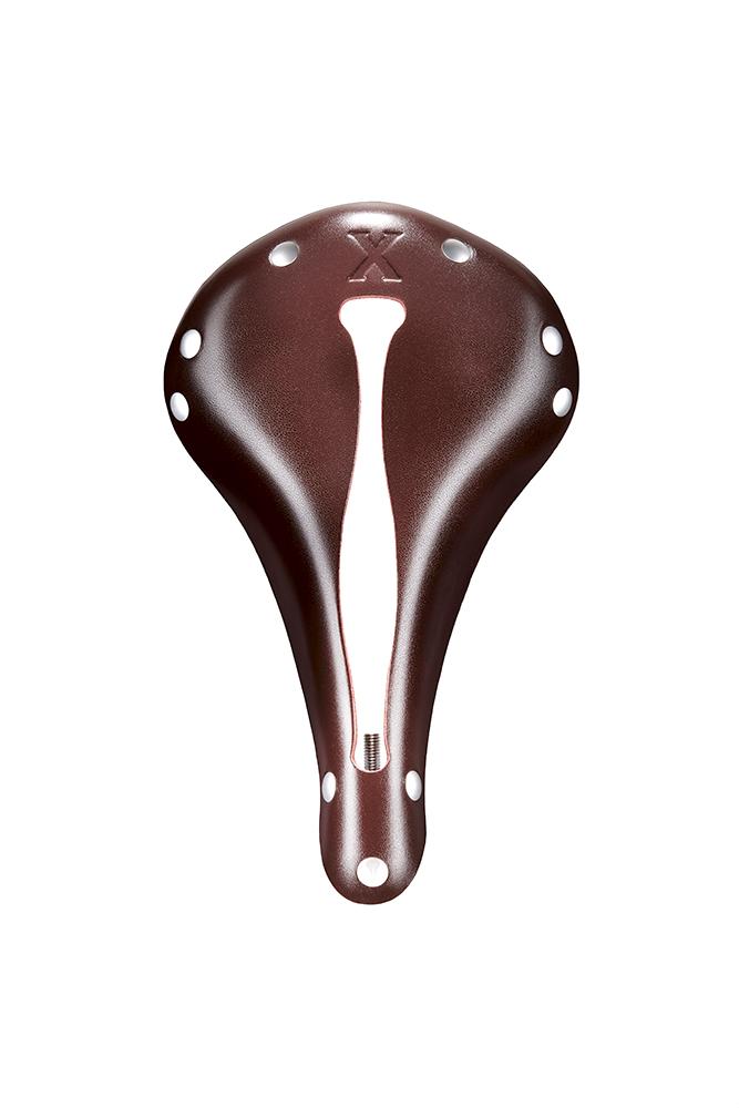 X2 Touring Saddle, Oxblood Leather, Silver Rivets