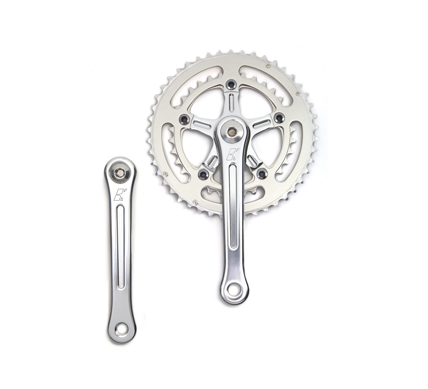 Classic Compact Double Crankset, Silver